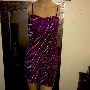 Women’s Purple bodycon party Mini tank dress